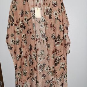 Nwt Girls Youth Large Avalon Duster In Neutral Floral